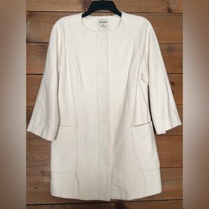Old Navy wool blend ivory off-white 3/4 sleeves spring jacket size medium